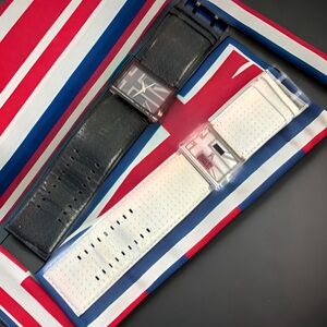 TWO WATCHES - Monarchy mother-of-pearl Union Jack faces / leather straps - wow